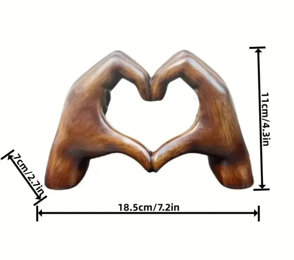 Handcrafted Wooden Heart Sculpture - Natural Wood, 20 x 12 x 6 cm, view 5