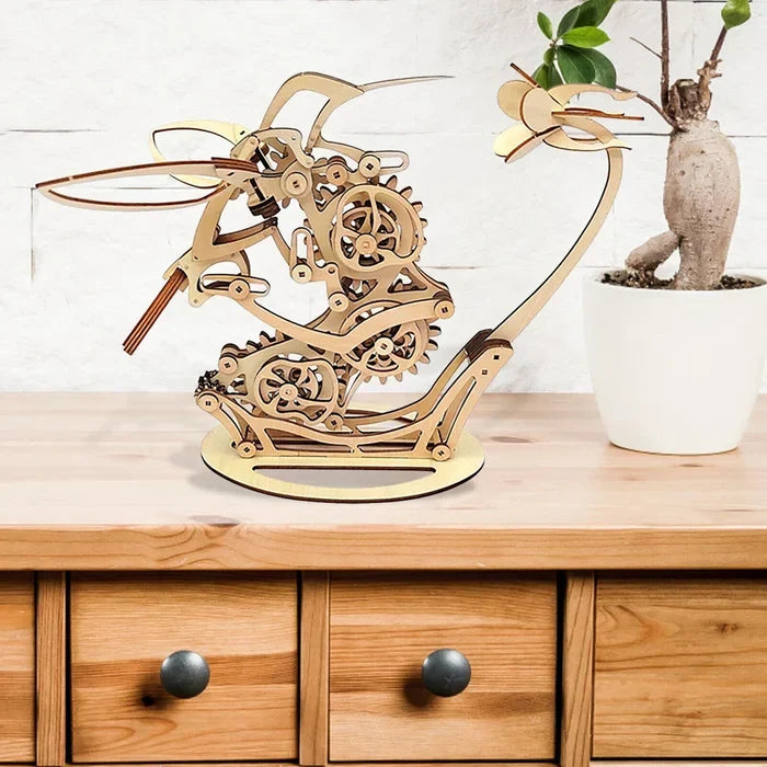 Wood Kinetic Hummingbird Sculpture - 30x23x5cm, 400g, view 4