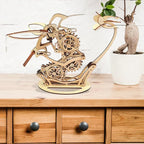 Wood Kinetic Hummingbird Sculpture - 30x23x5cm, 400g, view 4