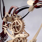Wood Kinetic Hummingbird Sculpture - 30x23x5cm, 400g, view 6