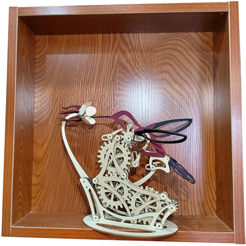 Wood Kinetic Hummingbird Sculpture - 30x23x5cm, 400g, view 8