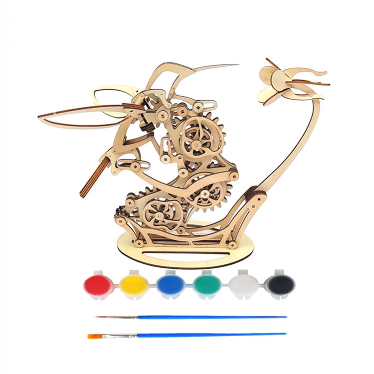 Wood Kinetic Hummingbird Sculpture - 30x23x5cm, 400g, view 9