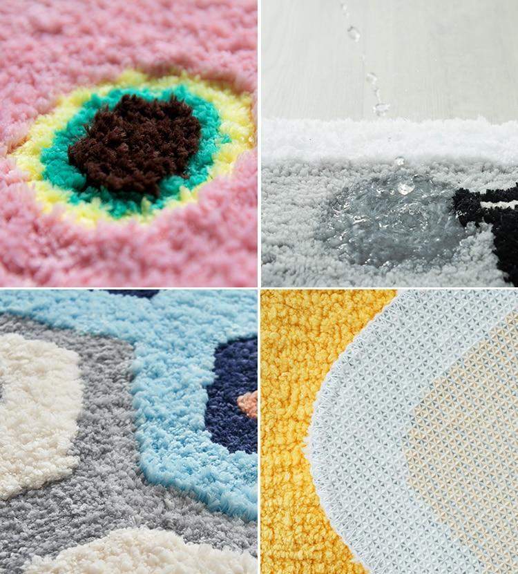 Fluffy Bathroom Mat - Polyester, Non-Slip, 45x67cm, view 6