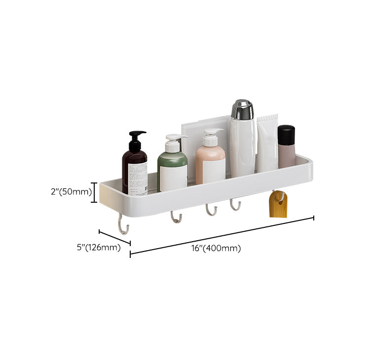 Contemporary Bathroom Accessory Set Metal Bath Shelf - White, Rust Resistant, view 13