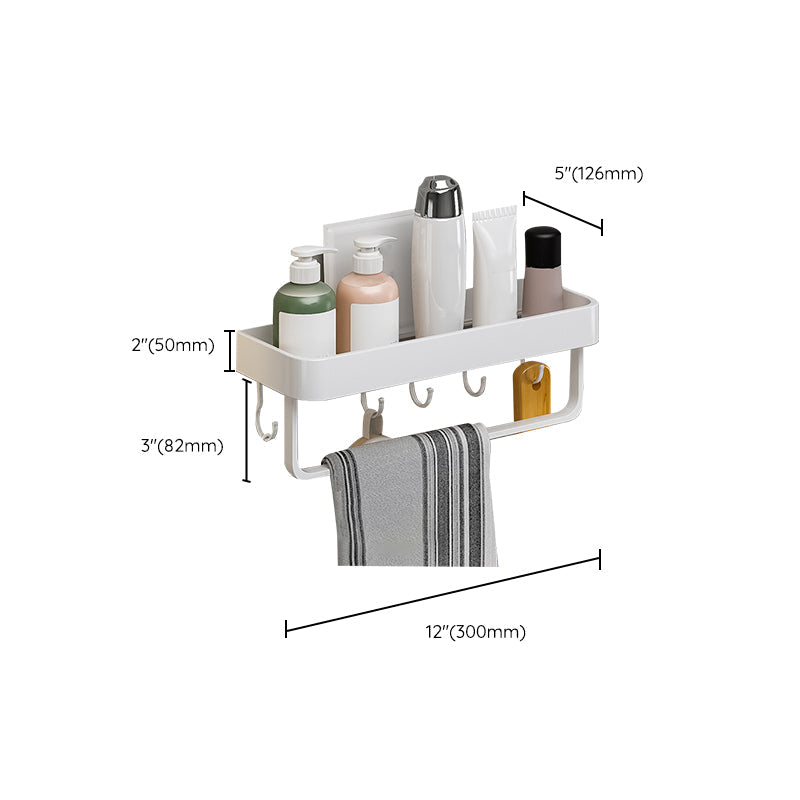 Contemporary Bathroom Accessory Set Metal Bath Shelf - White, Rust Resistant, view 15