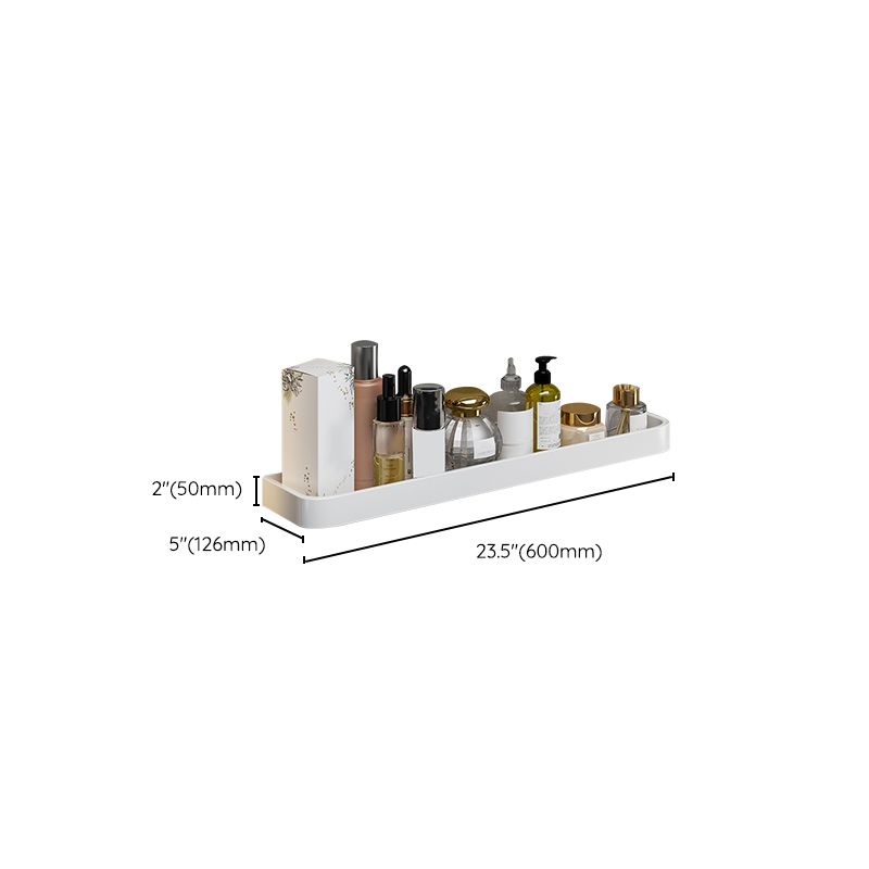 Contemporary Bathroom Accessory Set Metal Bath Shelf - White, Rust Resistant, view 2