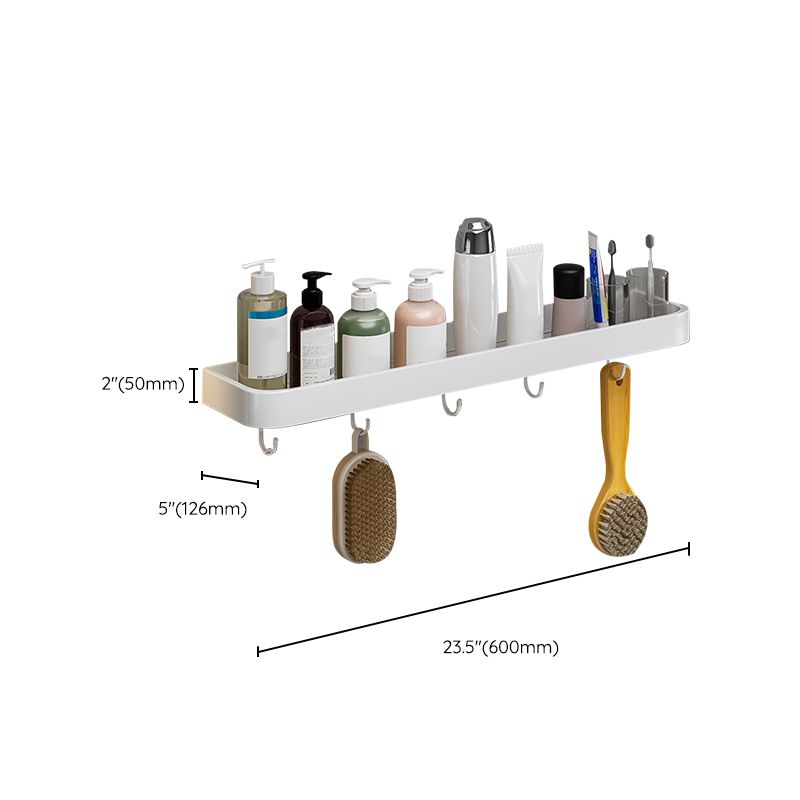 Contemporary Bathroom Accessory Set Metal Bath Shelf - White, Rust Resistant, view 20