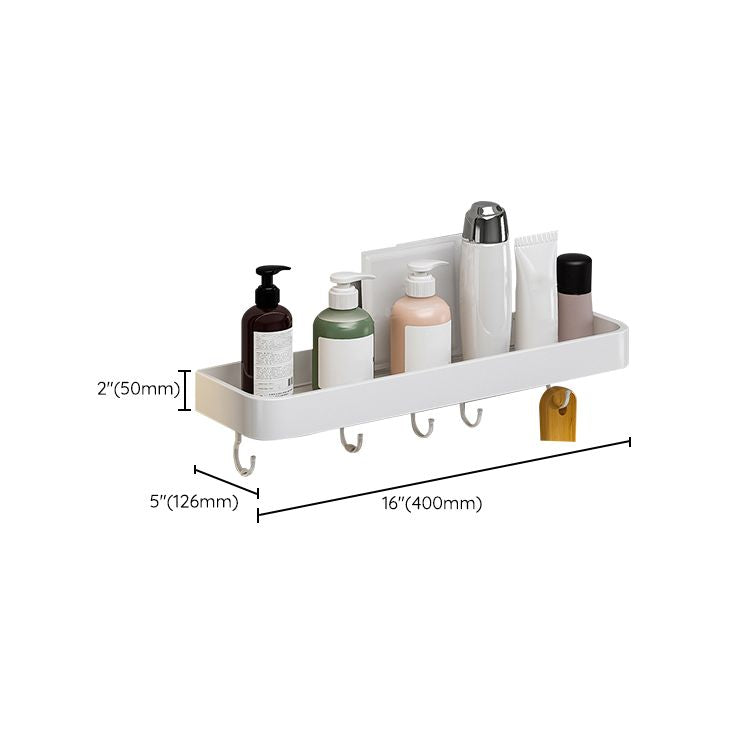 Contemporary Bathroom Accessory Set Metal Bath Shelf - White, Rust Resistant, view 21