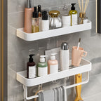 Contemporary Bathroom Accessory Set Metal Bath Shelf - White, Rust Resistant, view 23