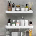 Contemporary Bathroom Accessory Set Metal Bath Shelf - White, Rust Resistant, view 30