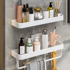 Contemporary Bathroom Accessory Set Metal Bath Shelf - White, Rust Resistant, view 31