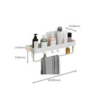 Contemporary Bathroom Accessory Set Metal Bath Shelf - White, Rust Resistant, view 33