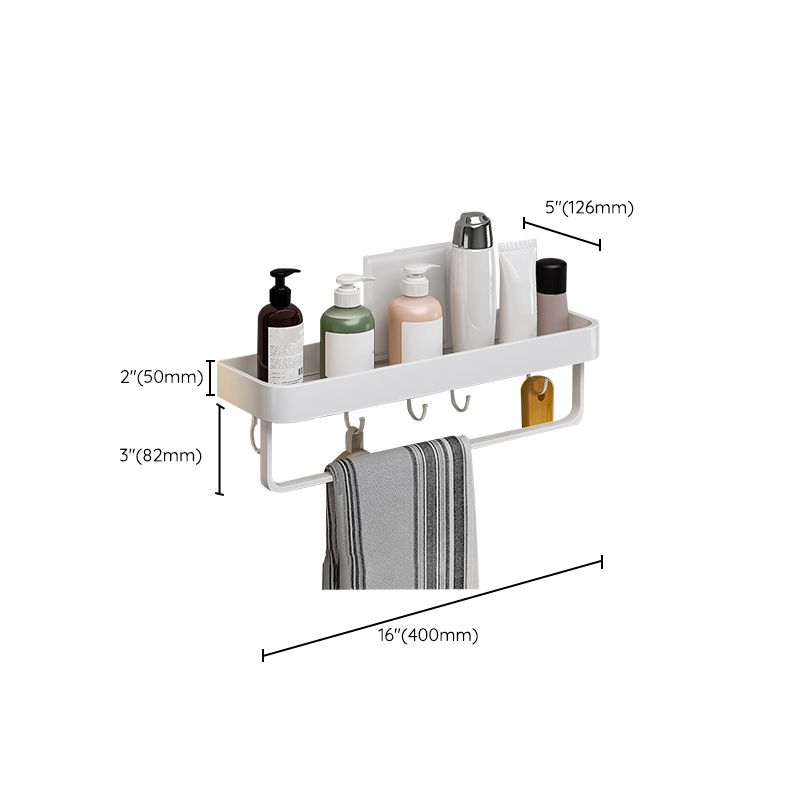 Contemporary Bathroom Accessory Set Metal Bath Shelf - White, Rust Resistant, view 33