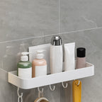 Contemporary Bathroom Accessory Set Metal Bath Shelf - White, Rust Resistant, view 40