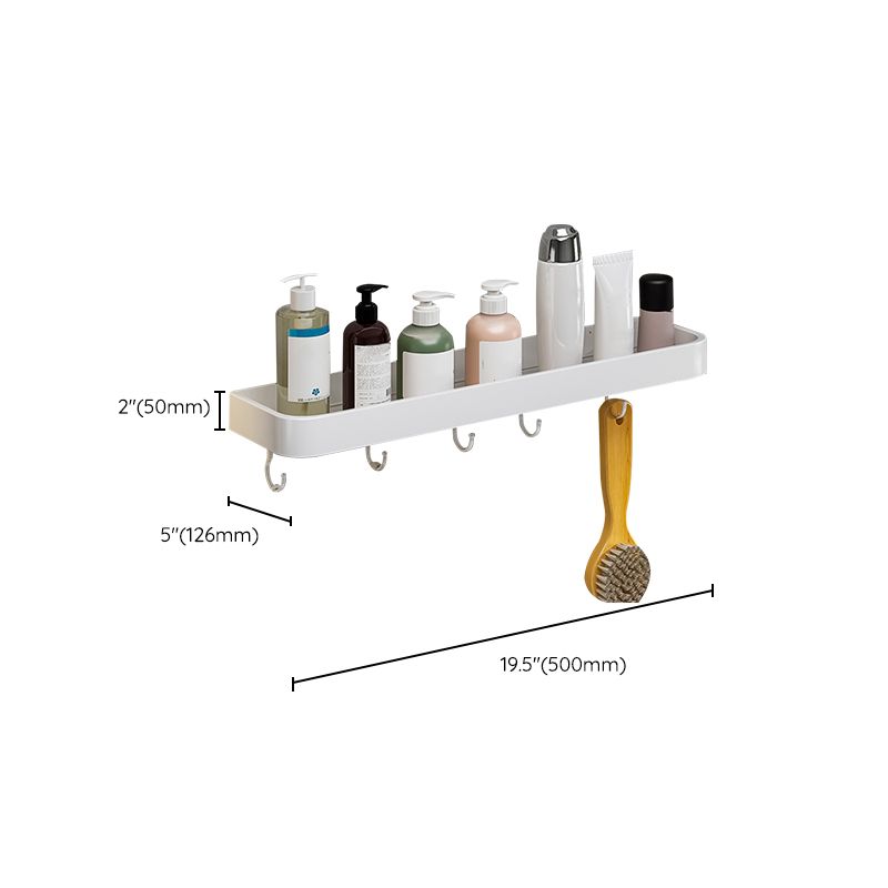 Contemporary Bathroom Accessory Set Metal Bath Shelf - White, Rust Resistant, view 5