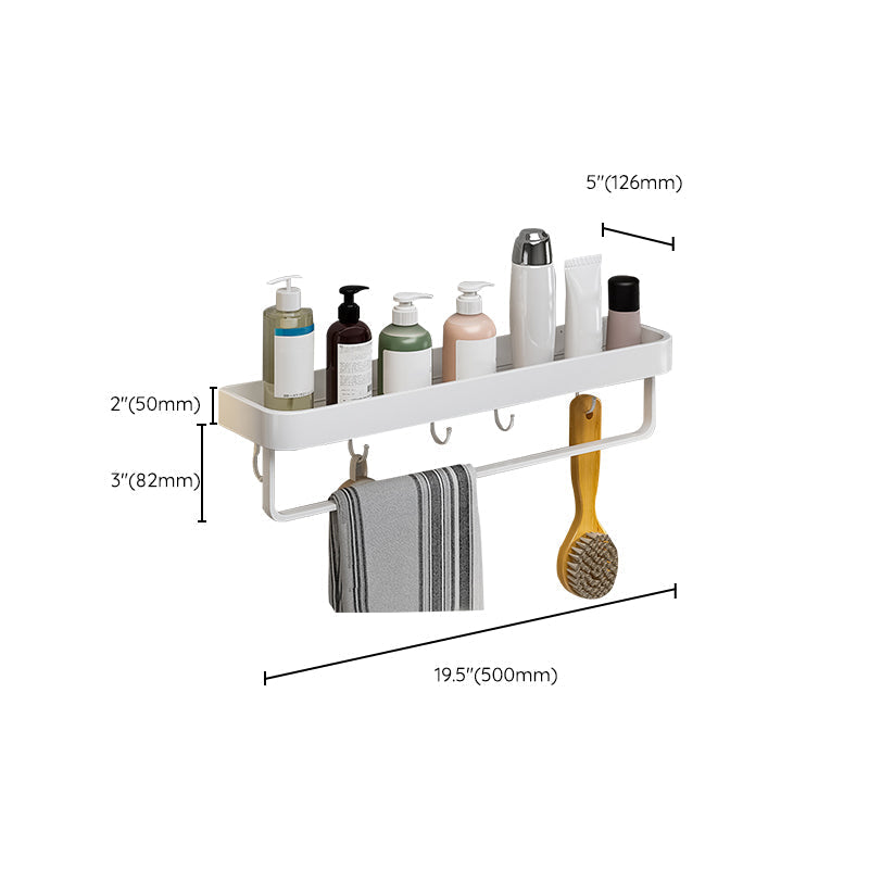 Contemporary Bathroom Accessory Set Metal Bath Shelf - White, Rust Resistant, view 53