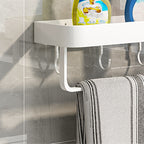 Contemporary Bathroom Accessory Set Metal Bath Shelf - White, Rust Resistant, view 6