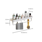 Contemporary Bathroom Accessory Set Metal Bath Shelf - White, Rust Resistant, view 8