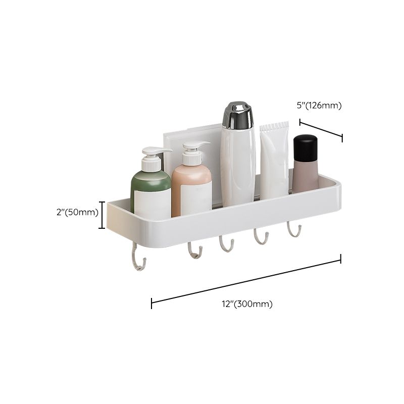 Contemporary Bathroom Accessory Set Metal Bath Shelf - White, Rust Resistant, view 9