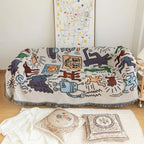 Keith Haring Jigsaw Throw Blanket - Polyester Cotton, Jacquard Woven, view 2