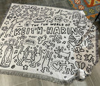 Keith Haring Jigsaw Throw Blanket - Polyester Cotton, Jacquard Woven, view 4