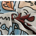 Keith Haring Jigsaw Throw Blanket - Polyester Cotton, Jacquard Woven