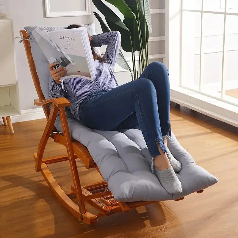 Rocking Chair Cushion for Indoor and Outdoor Use - Cotton, Polyester, view 6