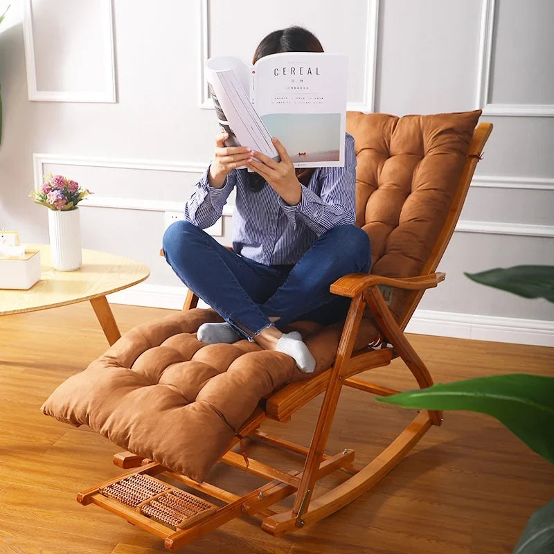 Rocking Chair Cushion for Indoor and Outdoor Use - Cotton, Polyester, view 7