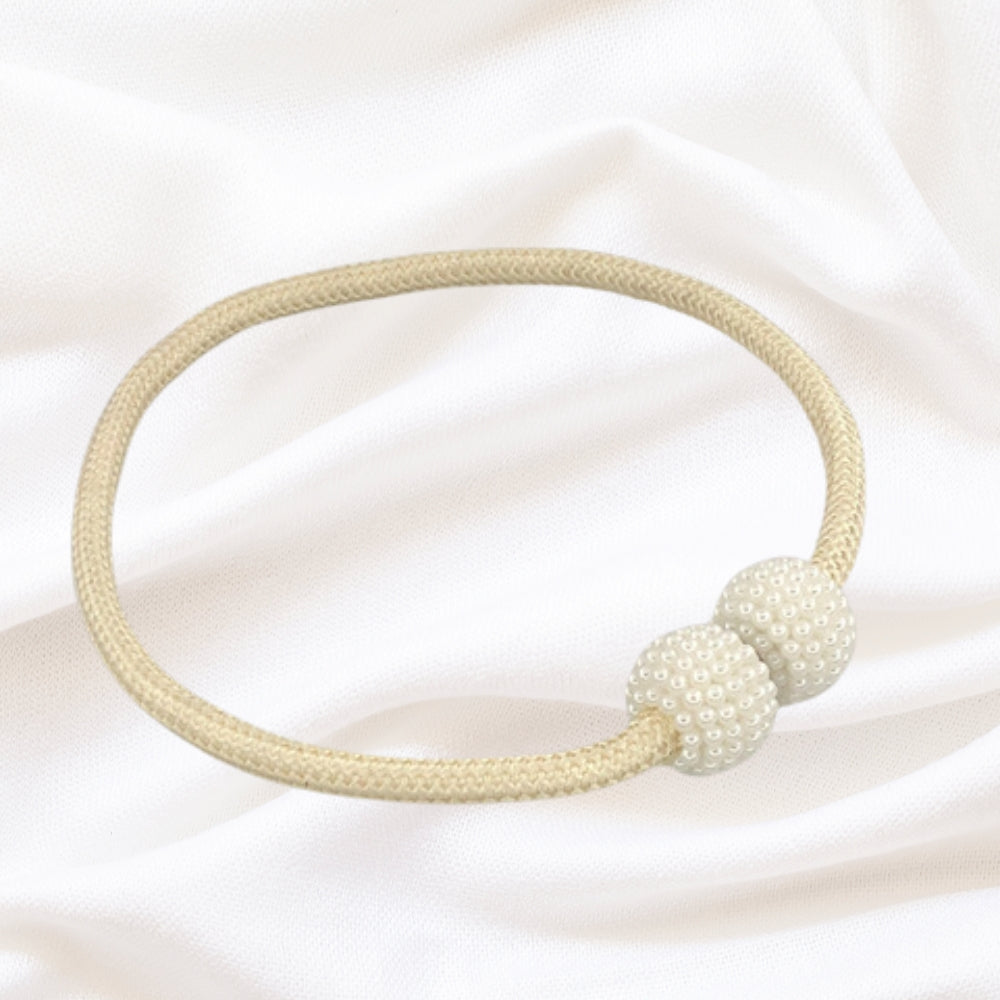 Magnetic Pearl Curtain Tie Back Set - Faux Pearl, 18" Length, 2pcs, view 11