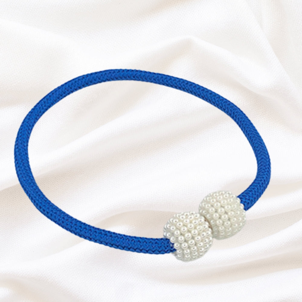 Magnetic Pearl Curtain Tie Back Set - Faux Pearl, 18" Length, 2pcs, view 12