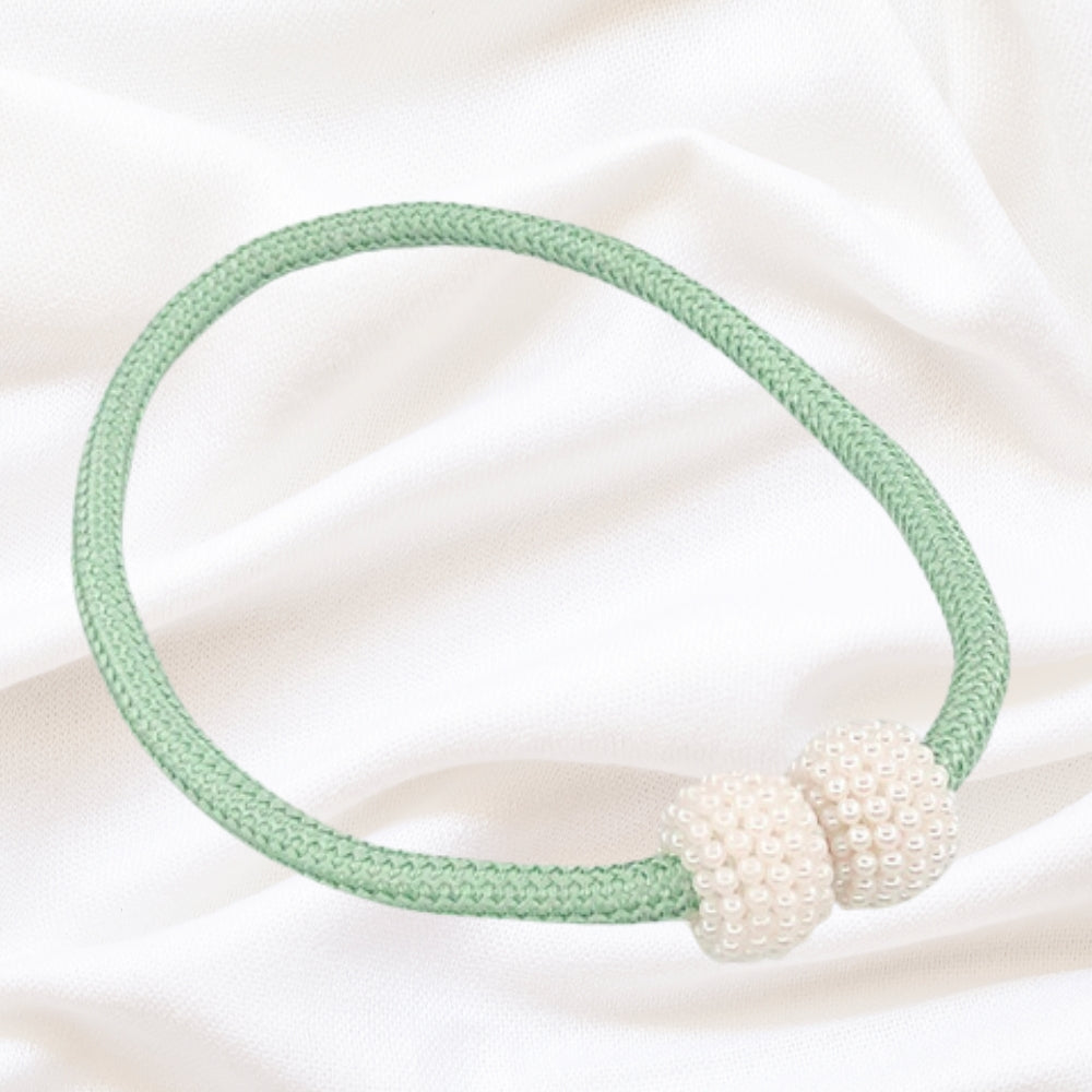 Magnetic Pearl Curtain Tie Back Set - Faux Pearl, 18" Length, 2pcs, view 7