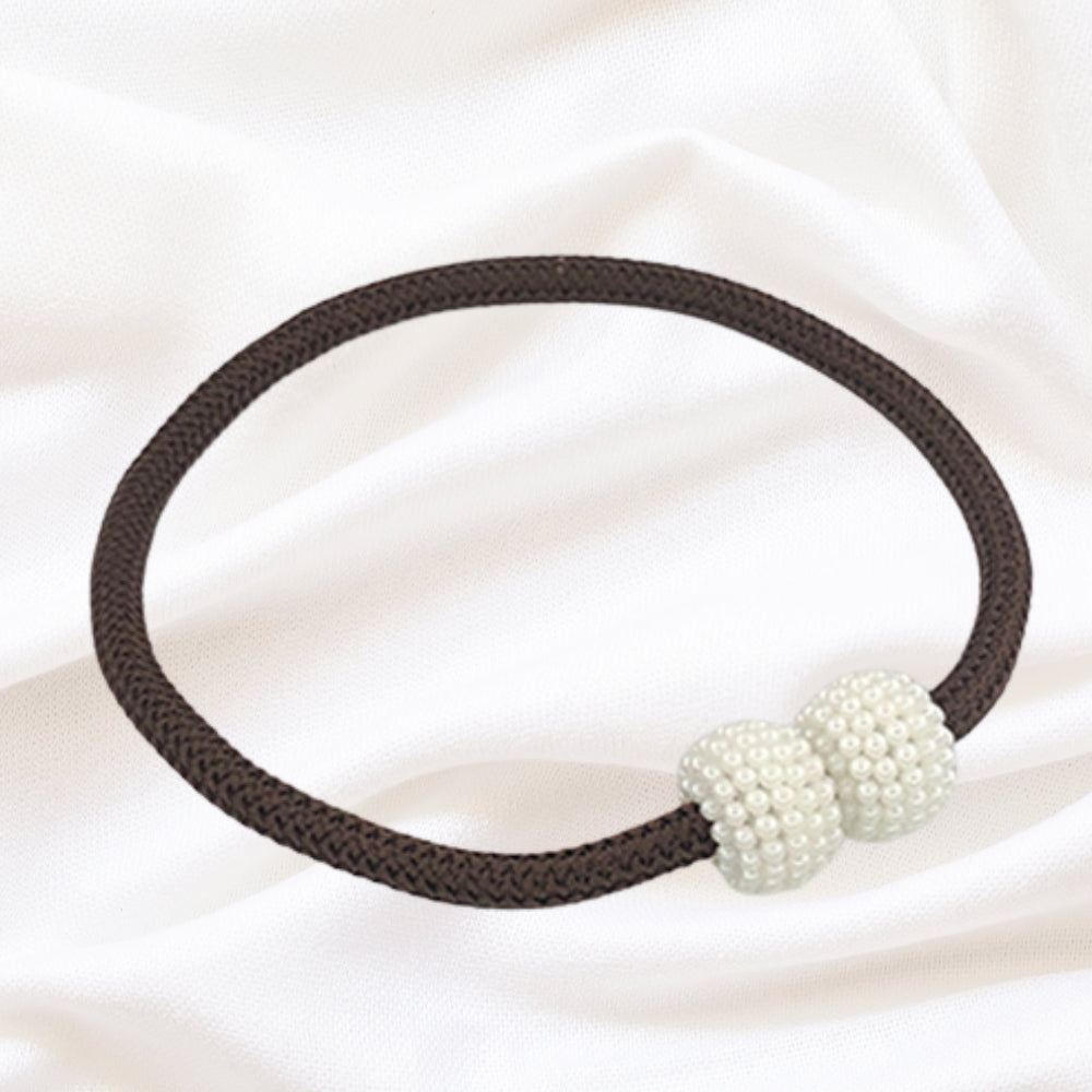 Magnetic Pearl Curtain Tie Back Set - Faux Pearl, 18" Length, 2pcs, view 9