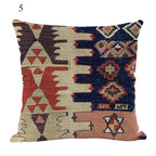 Boho Mandala Print Throw Pillow Case for Sofa - Flax, 45x45 cm, Multi-coloured, view 15