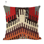Boho Mandala Print Throw Pillow Case for Sofa - Flax, 45x45 cm, Multi-coloured, view 17