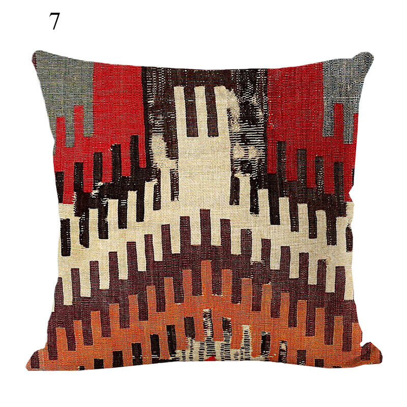 Boho Mandala Print Throw Pillow Case for Sofa - Flax, 45x45 cm, Multi-coloured, view 17