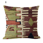 Boho Mandala Print Throw Pillow Case for Sofa - Flax, 45x45 cm, Multi-coloured, view 18