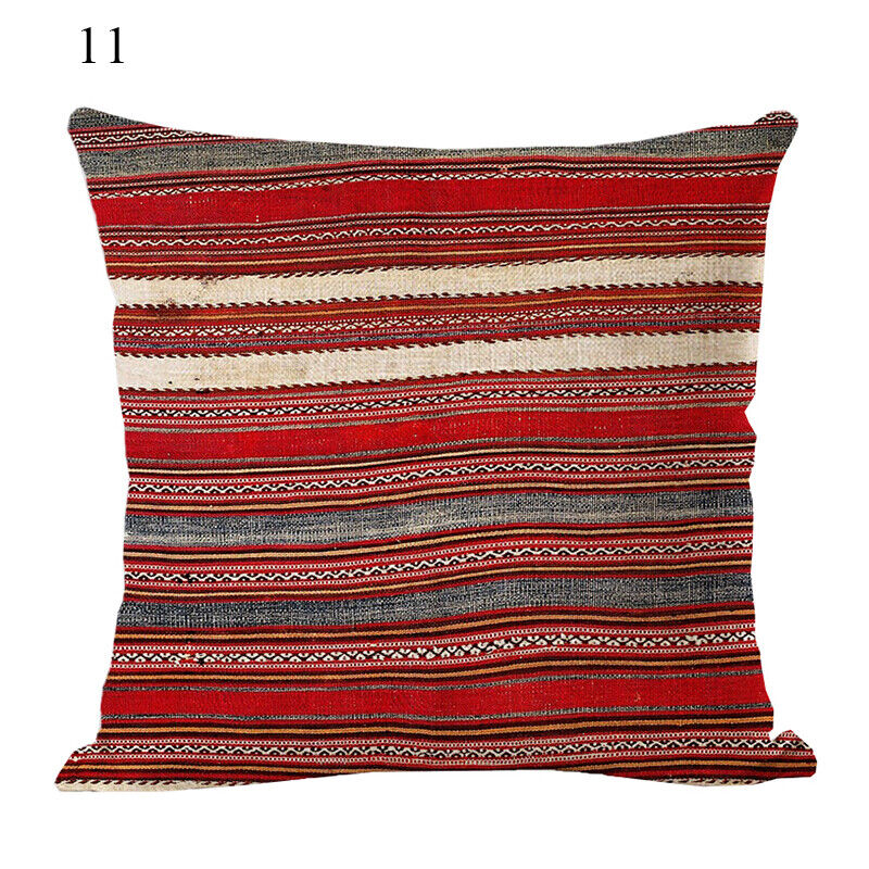 Boho Mandala Print Throw Pillow Case for Sofa - Flax, 45x45 cm, Multi-coloured, view 21