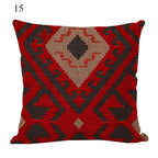 Boho Mandala Print Throw Pillow Case for Sofa - Flax, 45x45 cm, Multi-coloured, view 25