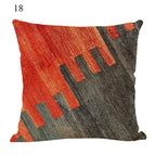 Boho Mandala Print Throw Pillow Case for Sofa - Flax, 45x45 cm, Multi-coloured, view 28