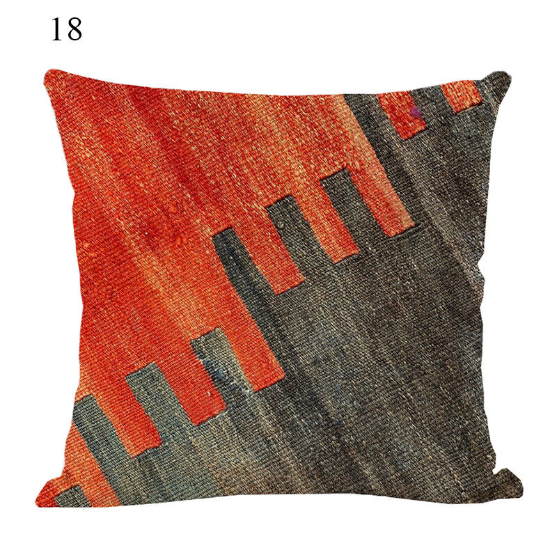 Boho Mandala Print Throw Pillow Case for Sofa - Flax, 45x45 cm, Multi-coloured, view 28