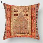 Boho Mandala Print Throw Pillow Case for Sofa - Flax, 45x45 cm, Multi-coloured, view 31
