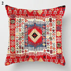 Boho Mandala Print Throw Pillow Case for Sofa - Flax, 45x45 cm, Multi-coloured, view 32