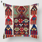 Boho Mandala Print Throw Pillow Case for Sofa - Flax, 45x45 cm, Multi-coloured, view 35