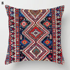 Boho Mandala Print Throw Pillow Case for Sofa - Flax, 45x45 cm, Multi-coloured, view 38