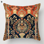 Boho Mandala Print Throw Pillow Case for Sofa - Flax, 45x45 cm, Multi-coloured, view 39