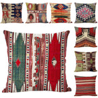 Boho Mandala Print Throw Pillow Case for Sofa - Flax, 45x45 cm, Multi-coloured, view 4