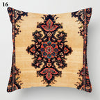 Boho Mandala Print Throw Pillow Case for Sofa - Flax, 45x45 cm, Multi-coloured, view 46