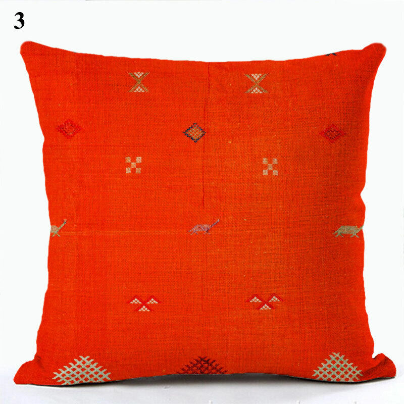 Boho Mandala Print Throw Pillow Case for Sofa - Flax, 45x45 cm, Multi-coloured, view 50