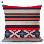 Boho Mandala Print Throw Pillow Case for Sofa - Flax, 45x45 cm, Multi-coloured, view 55