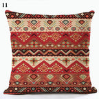Boho Mandala Print Throw Pillow Case for Sofa - Flax, 45x45 cm, Multi-coloured, view 58